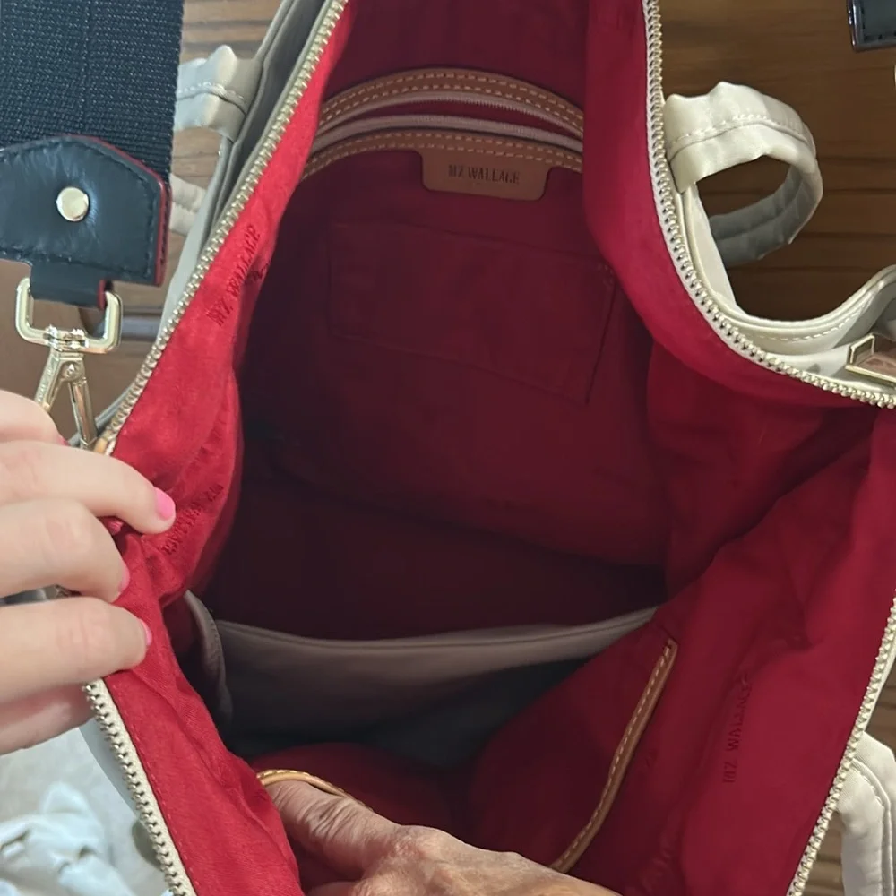 MZ Wallace Soho Tote. Two-Tone Black and Tan Bag - Picture 4 of 16